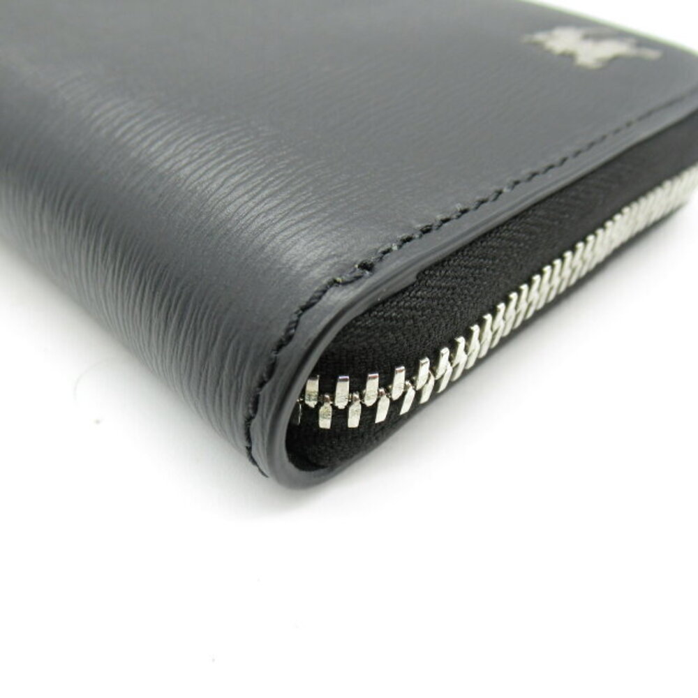 Burberry Wallet Leather Round Long Black - Picture 9 of 10
